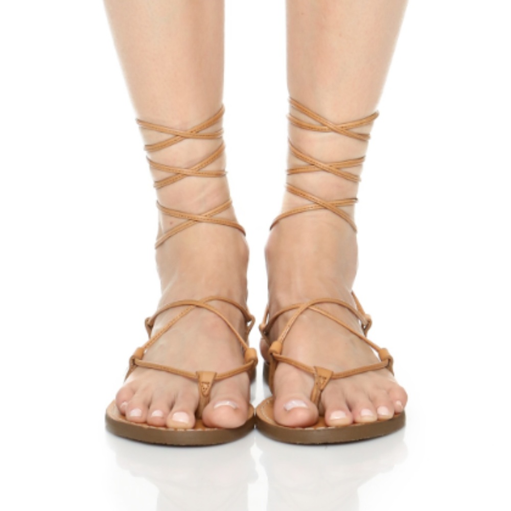 Madewell Tan Tie-up Boardwalk Sandal